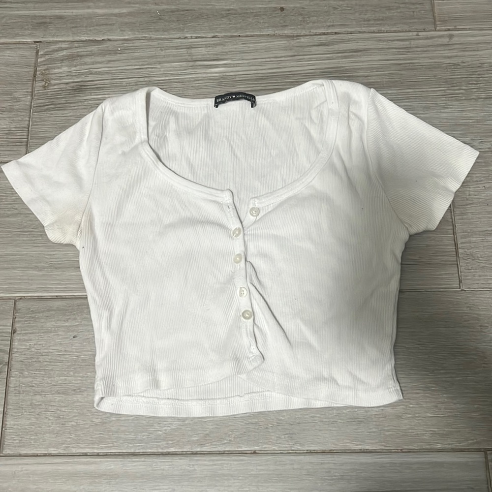 Brandy Melville White Zelly Top